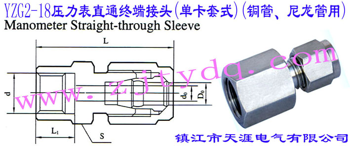 YZG2-18ֱͨK˽^(οʽ)(~)Manometer Straight-through Sleeve