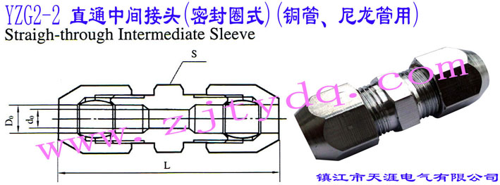 YZG2-2 ֱͨg^(ܷȦʽ)(~)Straight-through Intermediate Sleeve